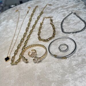 Elegant Gold and Silver Jewelry Set for Yvette